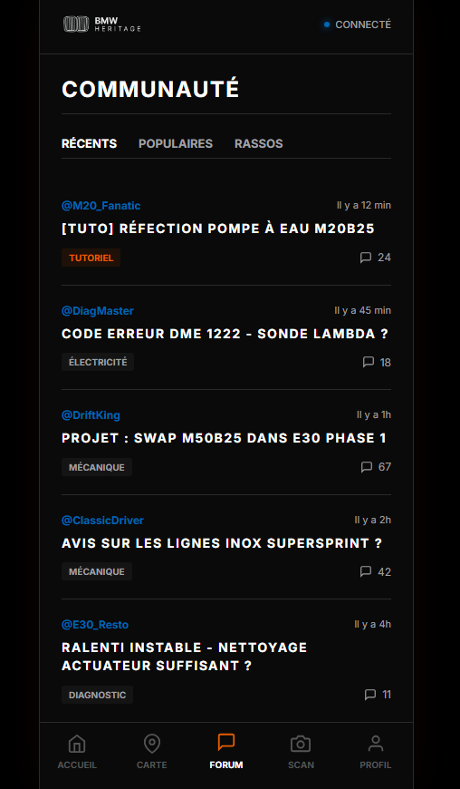 Screenshot Forum App